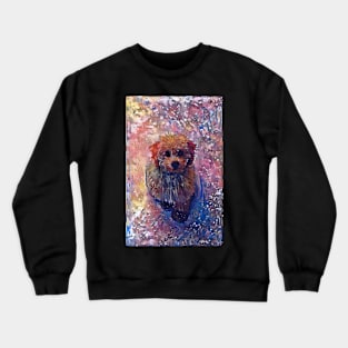 Cute Puppy Looking At You Art Crewneck Sweatshirt